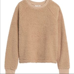 BANANA REPUBLIC Sherpa Fleece Crew-Neck Sweatshirt